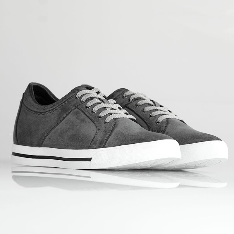 Sneaker Homme rehaussante  | Gris foncé +6 CM | Mario Bertulli
