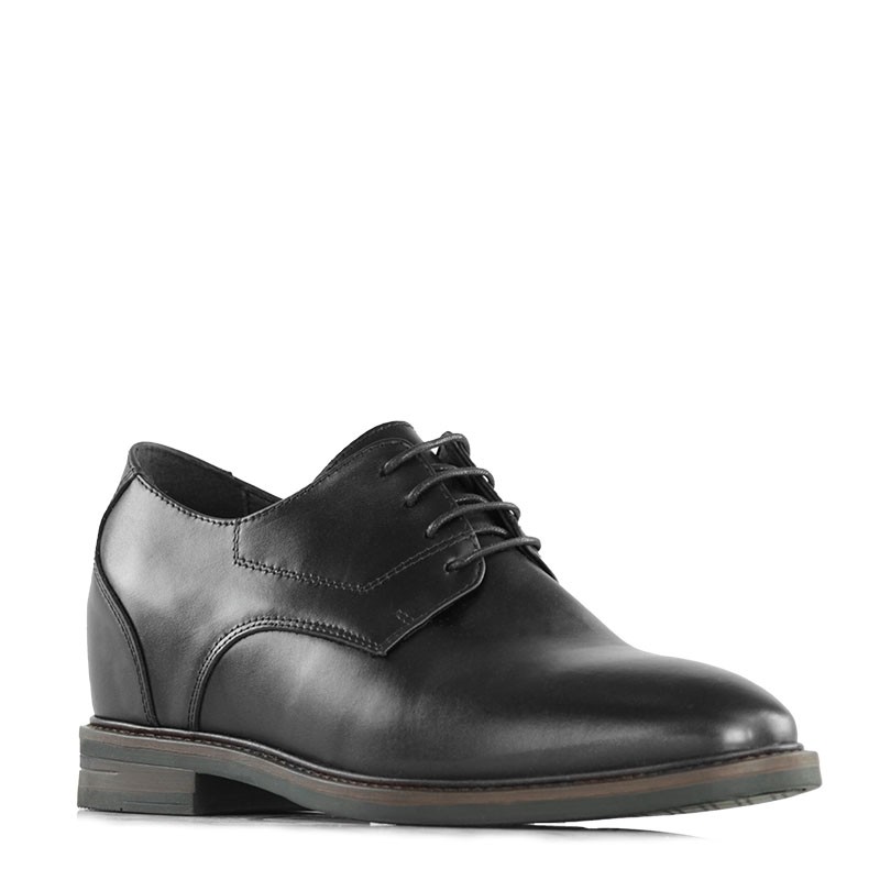 Chaussure Derby compensée Homme | noir +7,5cm | Mario Bertulli