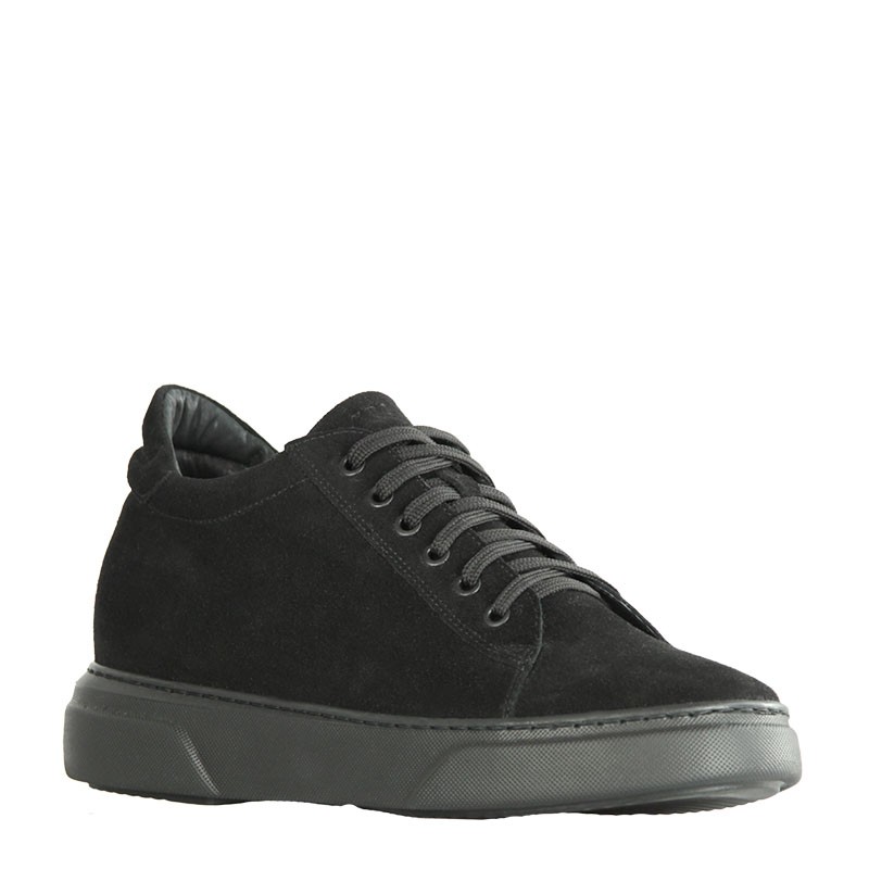 Sneaker talon compensé Homme | Brera noir +7,5 cm | Mario Bertulli
