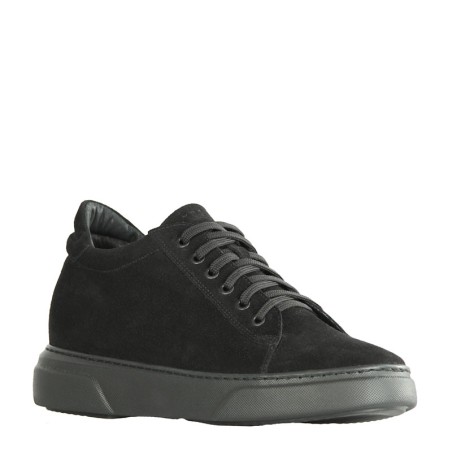 Sneaker talon compensé Homme | Brera noir +7,5 cm | Mario Bertulli