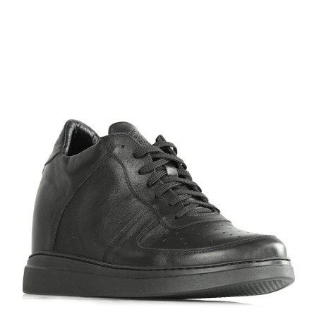 Sneaker talon compensé Homme | Noir +9 cm | Mario Bertulli