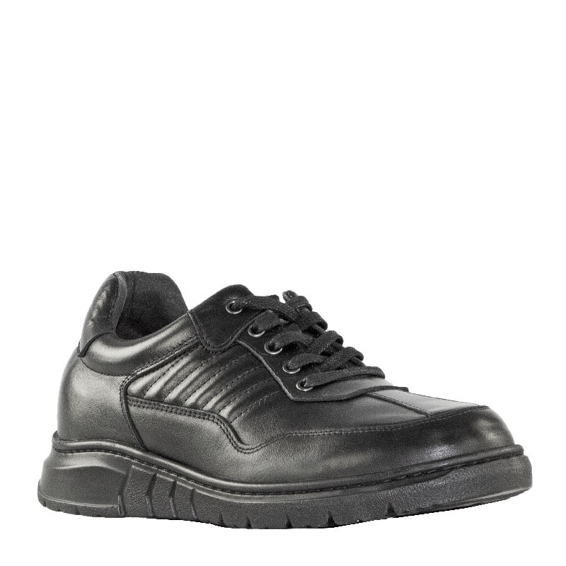 Richelieu compensé Homme | Noir +7 CM | Mario Bertulli