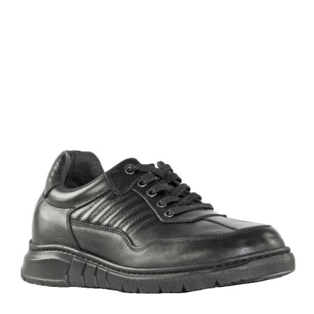 Richelieu compensé Homme | Noir +7 CM | Mario Bertulli