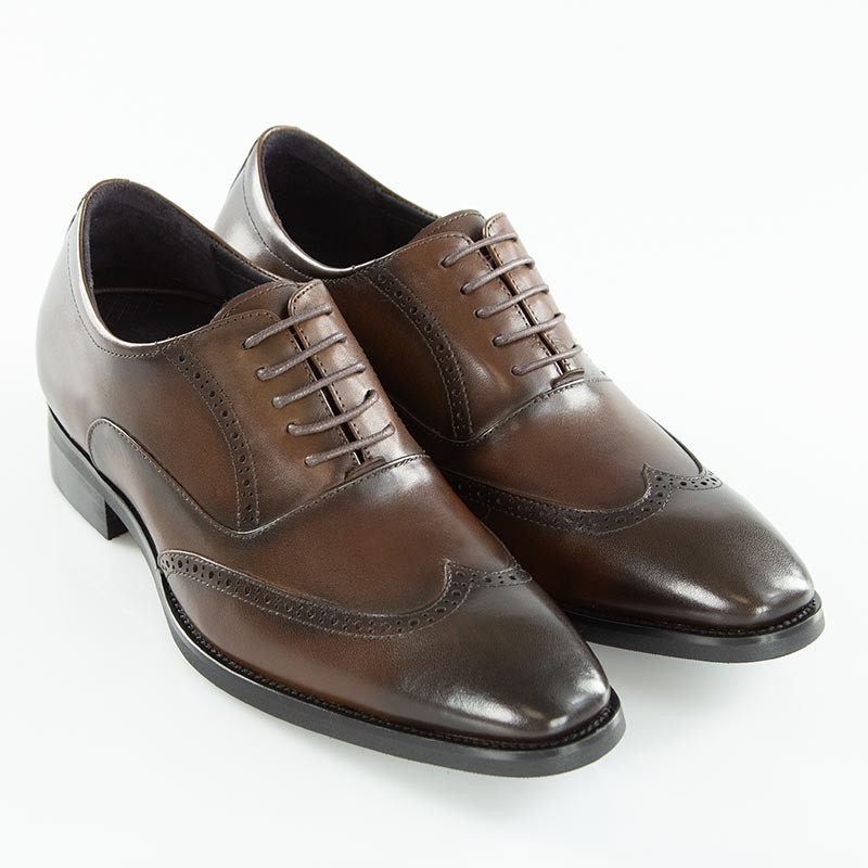 Richelieu compensé Homme | Marron +7 CM | Mario Bertulli