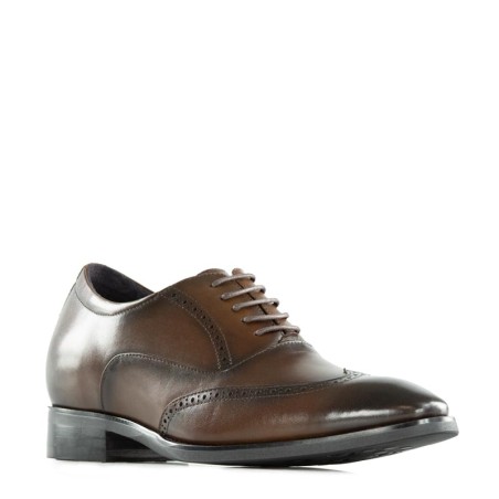 Richelieu compensé Homme | Marron +7 CM | Mario Bertulli