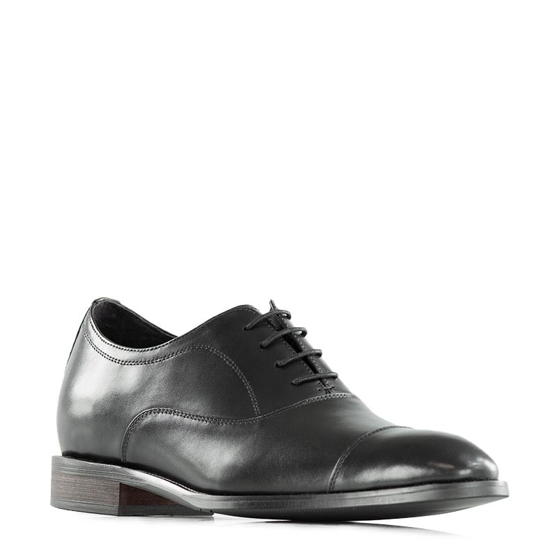 Richelieu compensé Homme | Noir +7 CM | Mario Bertulli