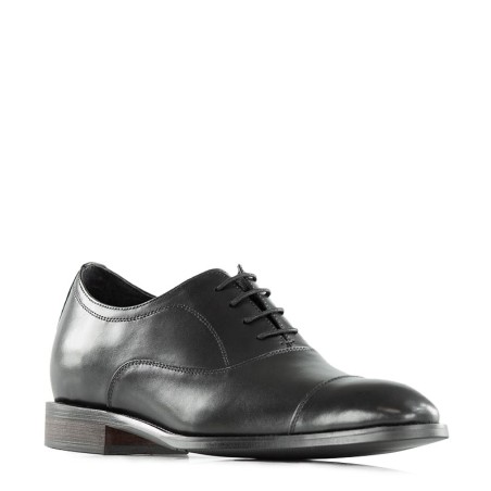 Richelieu compensé Homme | Noir +7 CM | Mario Bertulli