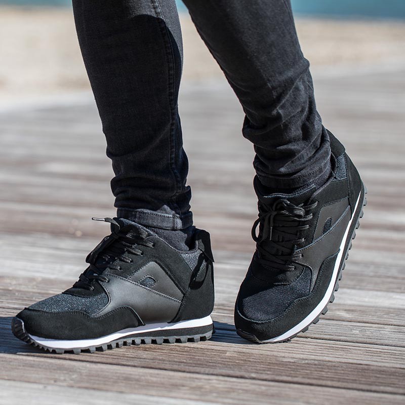 Basket pelago noir +7cm - mario bertulli