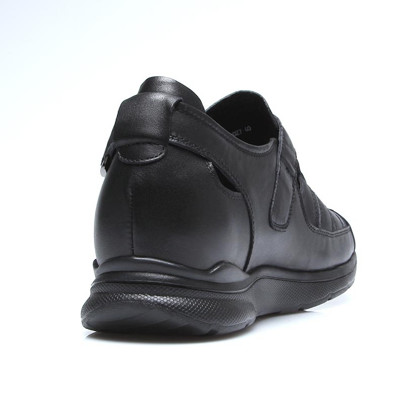Sandales rehaussantes Homme | Noir +6,5 CM | Mario Bertulli