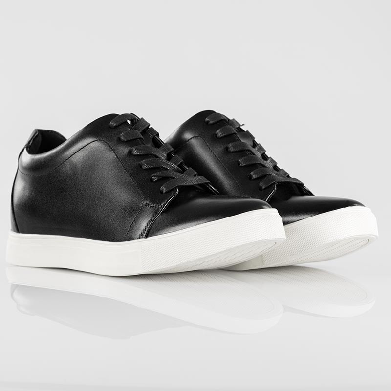 Sneaker talon compensé Homme | Noir +6,5 CM | Mario Bertulli
