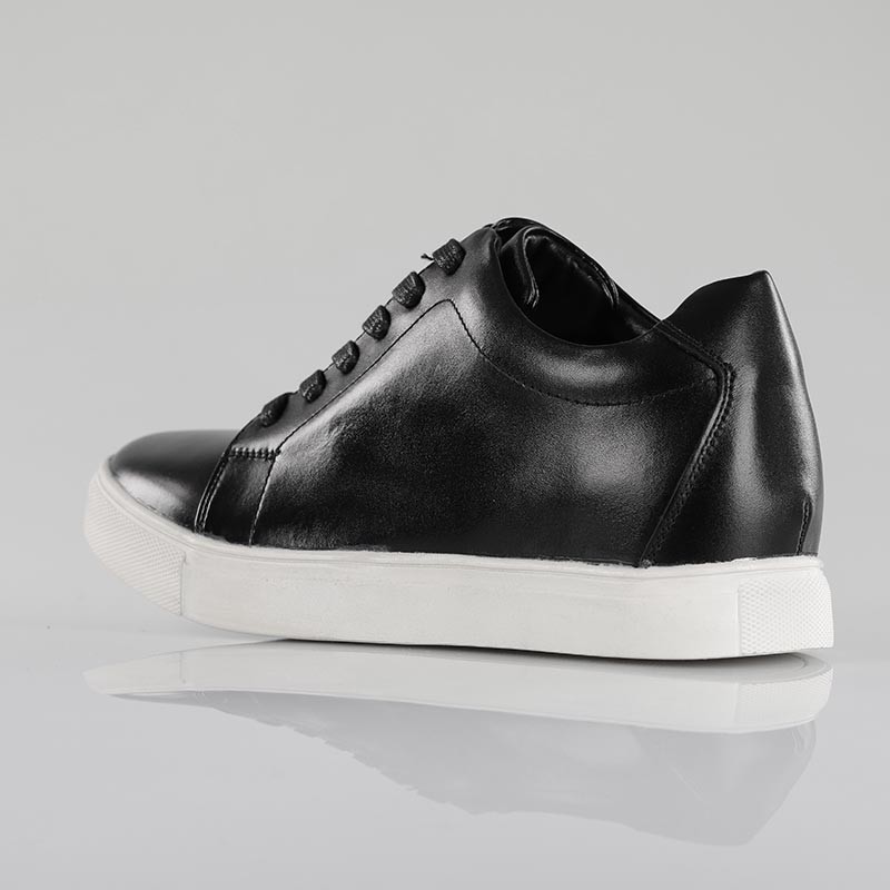 Sneaker talon compensé Homme | Noir +6,5 CM | Mario Bertulli