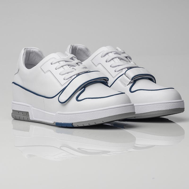 Sneaker Colorina blanc/bleu +7cm - mario bertulli