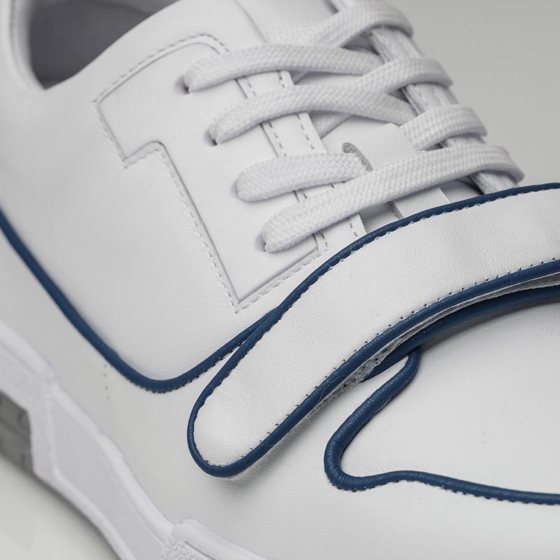 Sneaker Colorina blanc/bleu +7cm - mario bertulli