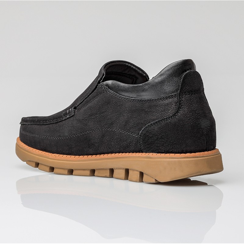 Mocassin rehaussant Homme | Noir +5,5 CM | Mario Bertulli