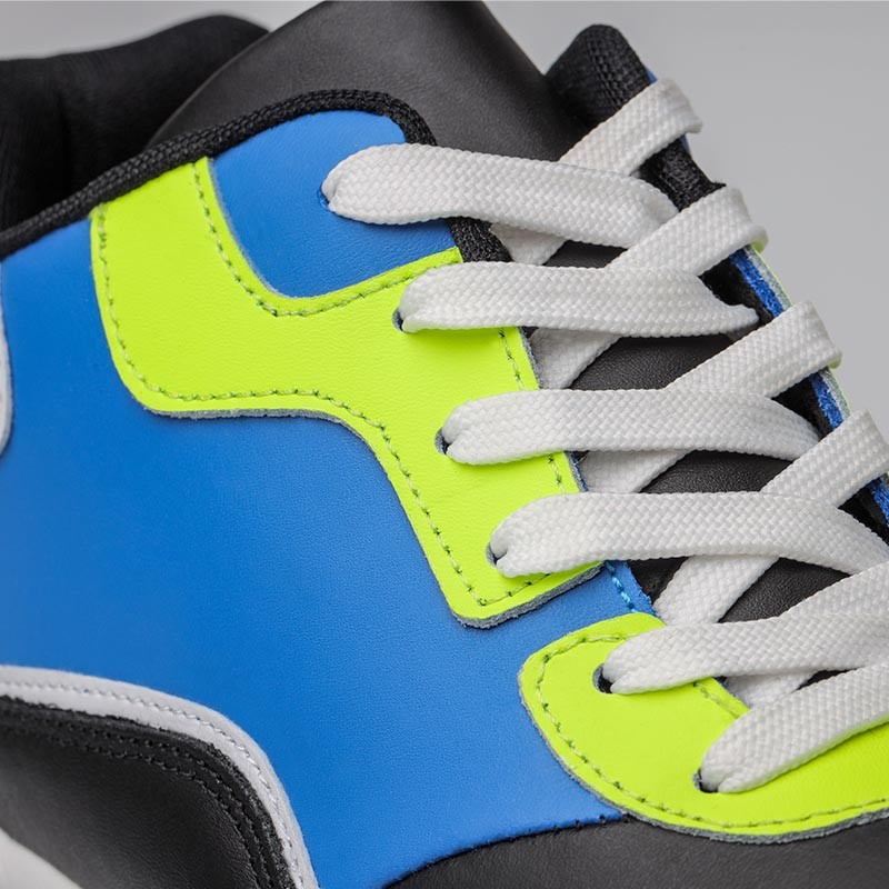 Basket Homme rehaussante  | Bleu/vert +7 CM | Mario Bertulli