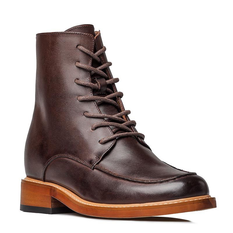 Bottes compensées Homme |Marron +7 CM | Mario Bertulli