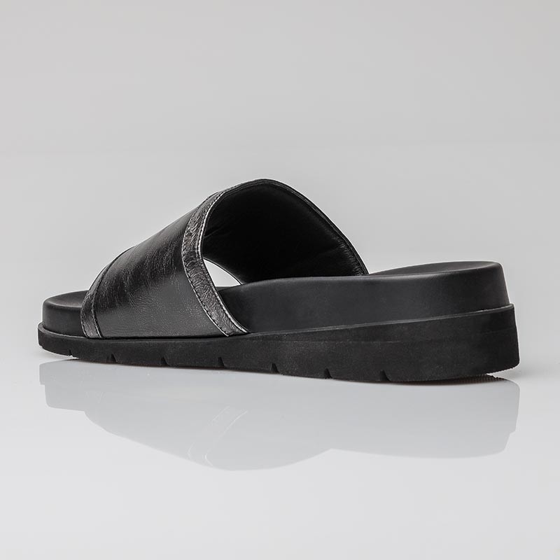 Chaussons rehaussantes Homme | Noir/gris +5 CM | Mario Bertulli