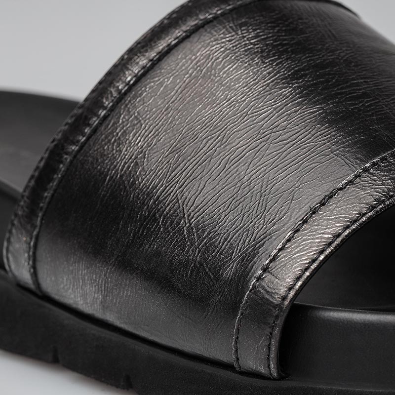 Chaussons rehaussantes Homme | Noir/gris +5 CM | Mario Bertulli