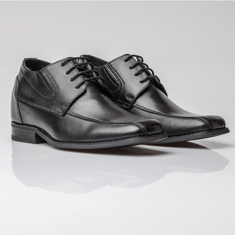 Chaussure Derby compensée Homme | Noir +6 CM | Mario Bertulli