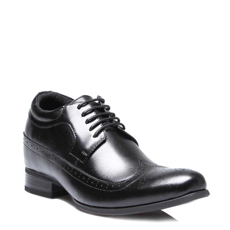 Chaussure Derby compensée Homme | Noir +7 CM | Mario Bertulli