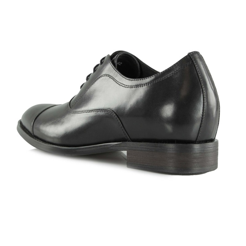 Richelieu compensé Homme | Noir +7 CM | Mario Bertulli