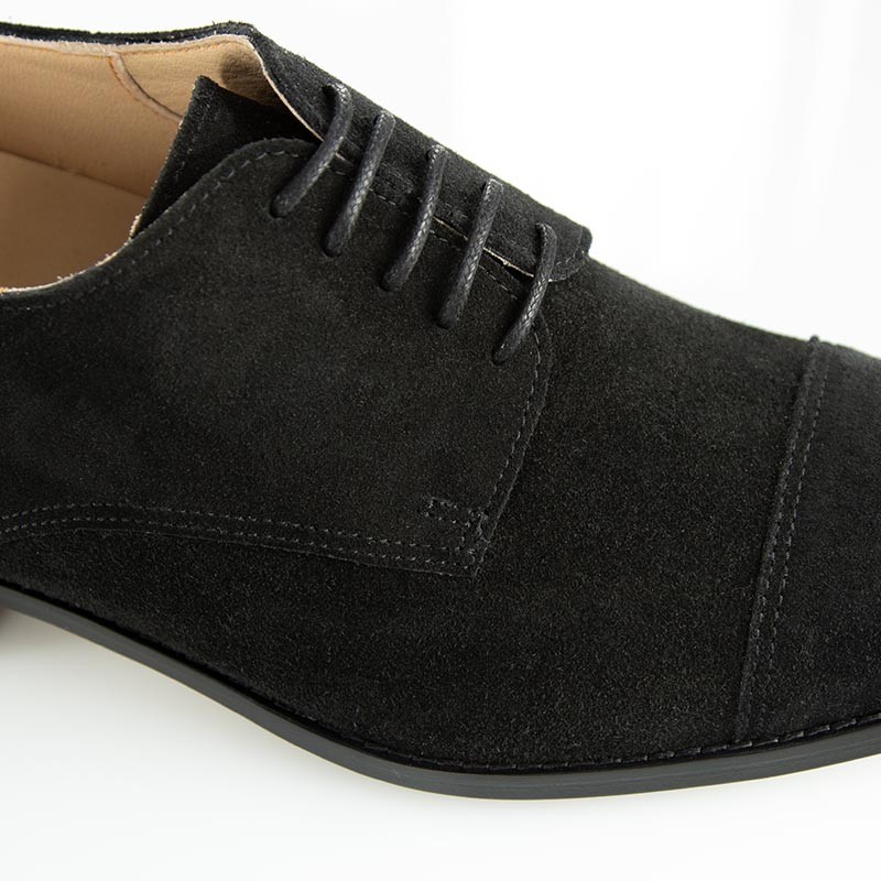 Richelieu compensé Homme | Noir +6 CM | Mario Bertulli