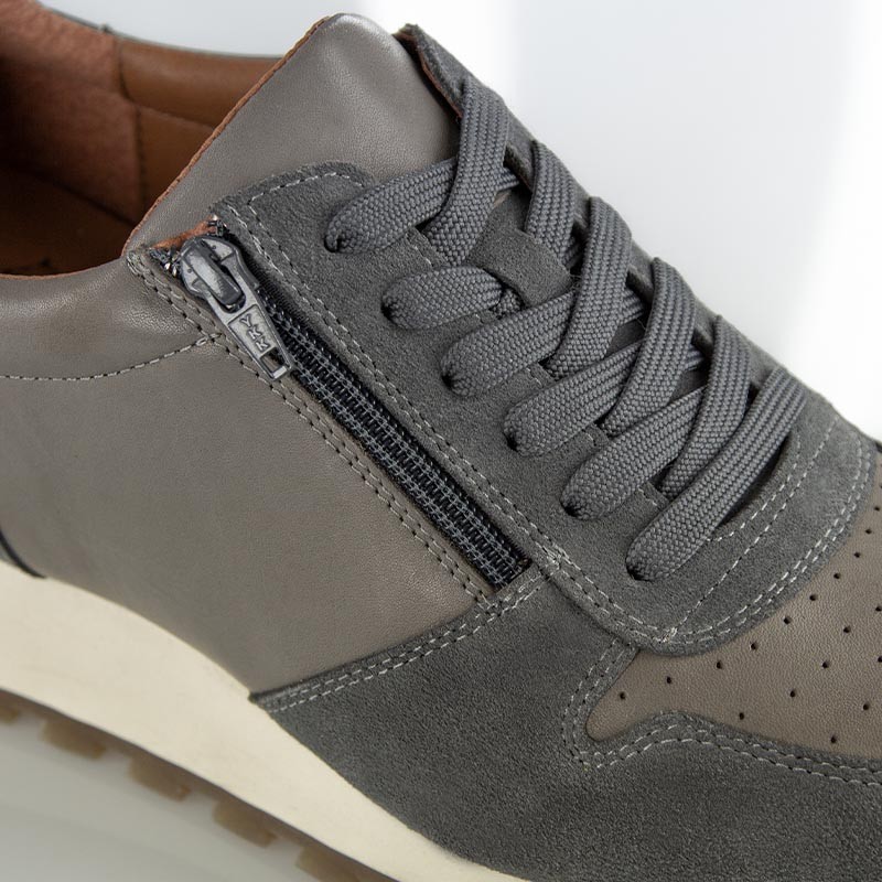Basket Homme rehaussante  | Imperia gris +7,5cm | Mario Bertulli