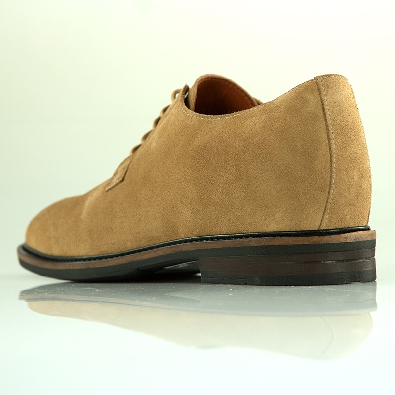 Chaussure Derby compensée Homme | sable +7,5cm | Mario Bertulli