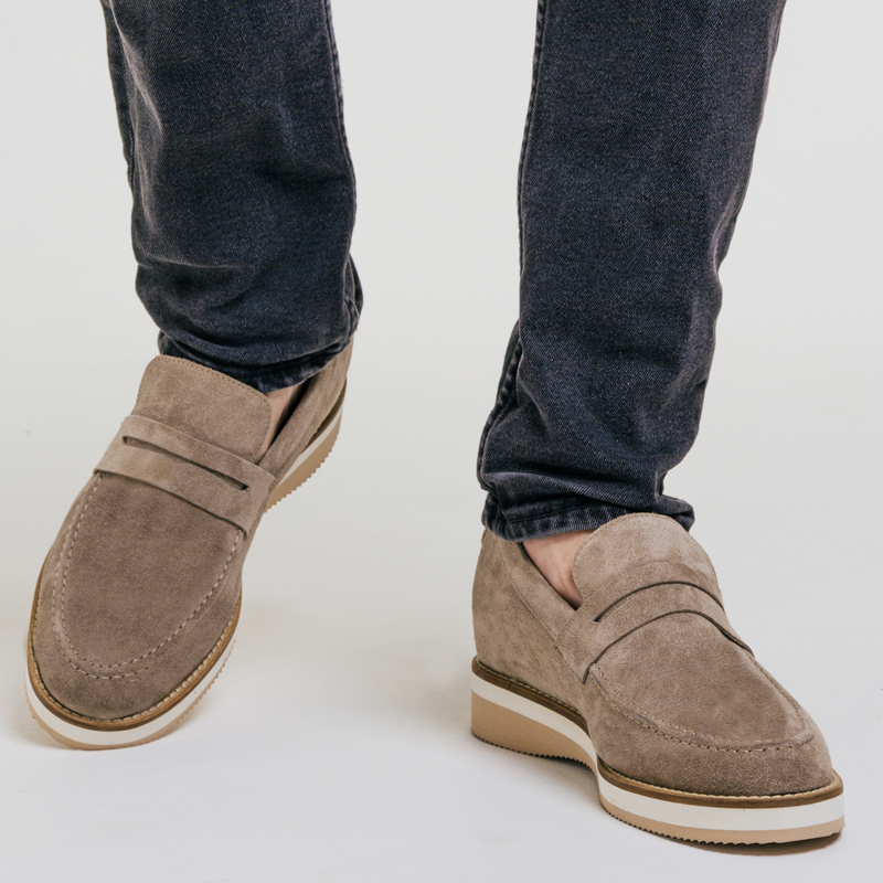Mocassin rehaussant Homme | Sable +7,5 cm | Mario Bertulli