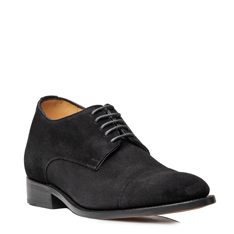 Richelieu compensé Homme | Noir +6 CM | Mario Bertulli