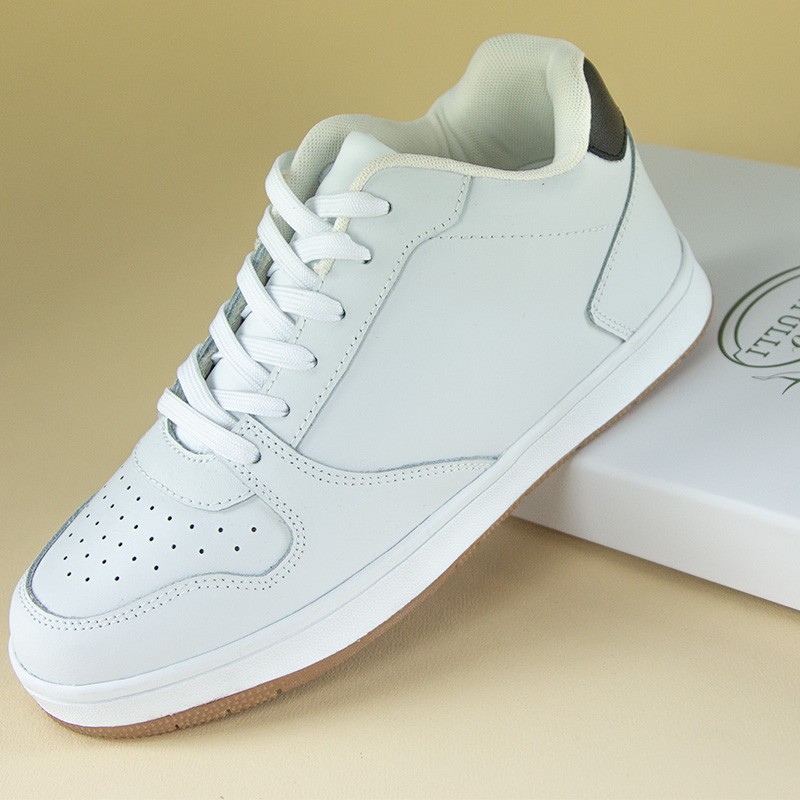 Sneaker talon compensé Homme | Blanc +5,5 cm | Mario Bertulli