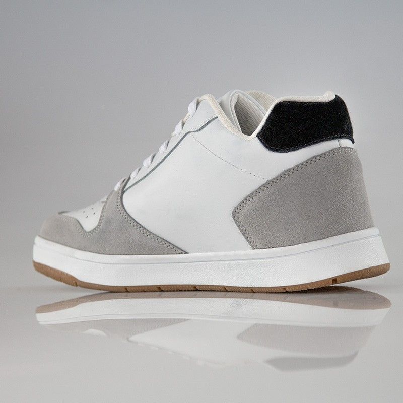Sneaker talon compensé Homme | Blanc gris +5,5 cm | Mario Bertulli