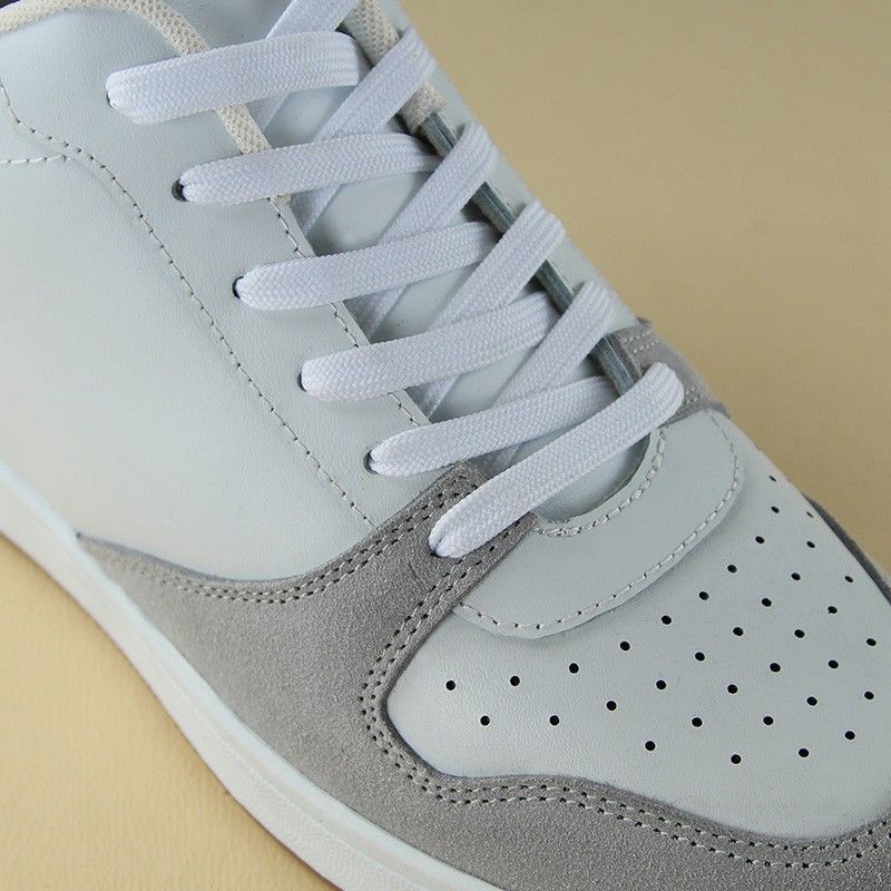 Sneaker talon compensé Homme | Blanc gris +5,5 cm | Mario Bertulli