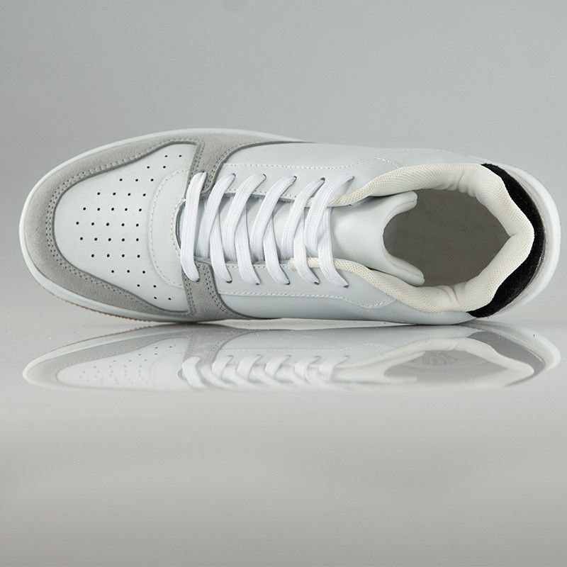 Sneaker talon compensé Homme | Blanc gris +5,5 cm | Mario Bertulli