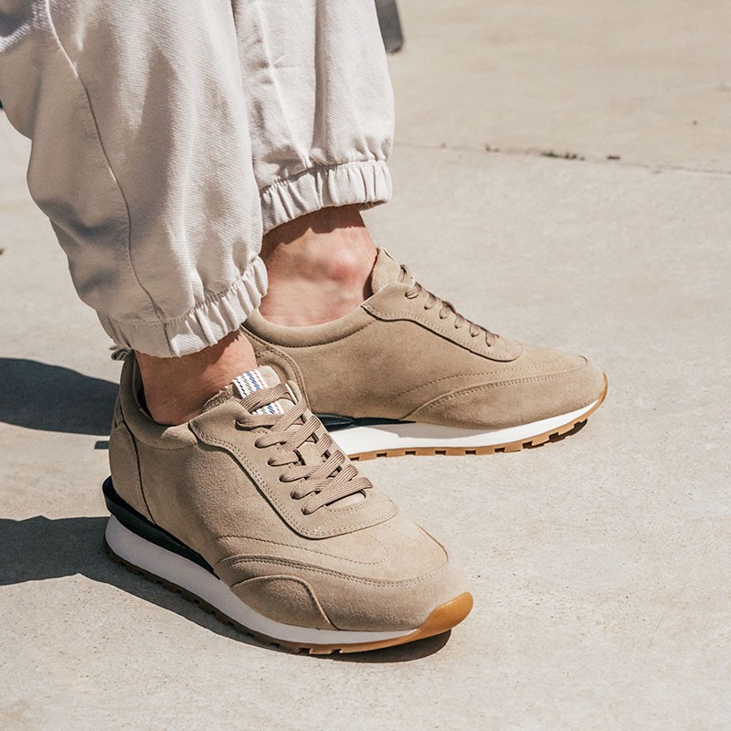 Basket Homme rehaussante  | Torino beige +7,5cm | Mario Bertulli