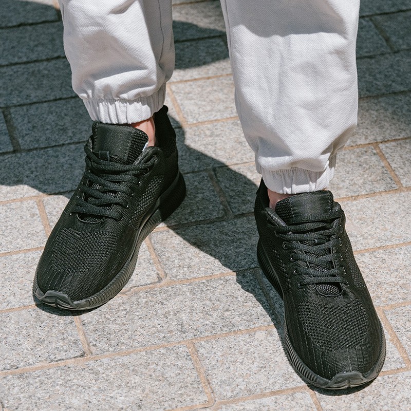 Basket Homme rehaussante  | full black +5.5cm | Mario Bertulli