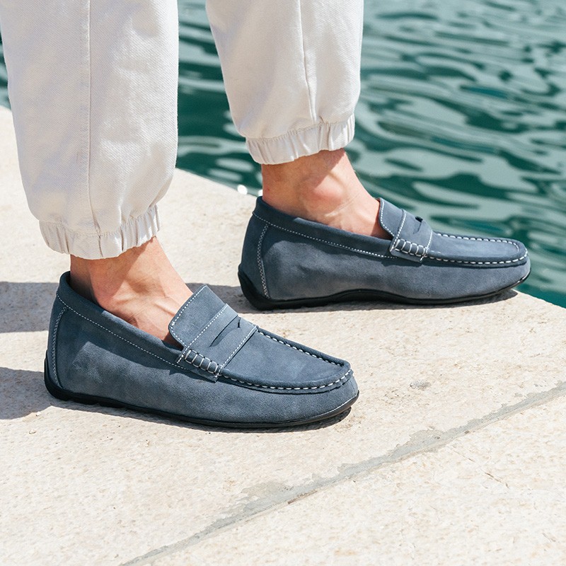 Mocassin rehaussant Homme | Gris clair +5,5 CM | Mario Bertulli