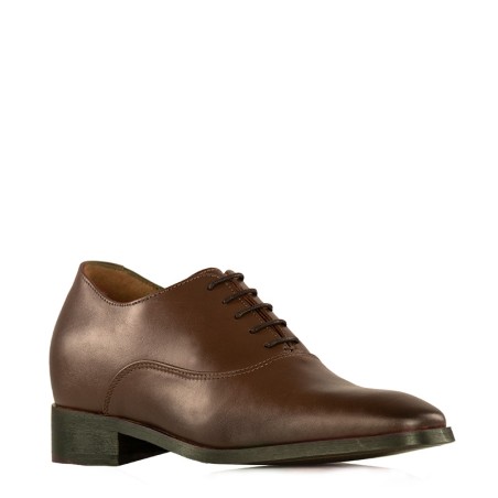 Richelieu compensé Homme | Marron +7,5 CM | Mario Bertulli