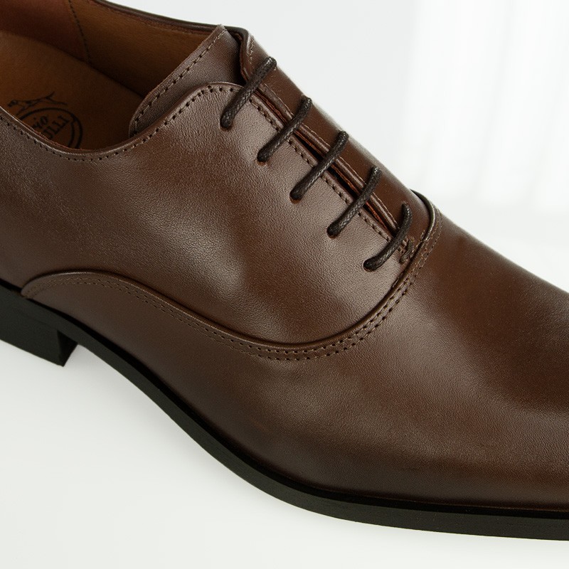 Richelieu compensé Homme | Marron +7,5 CM | Mario Bertulli
