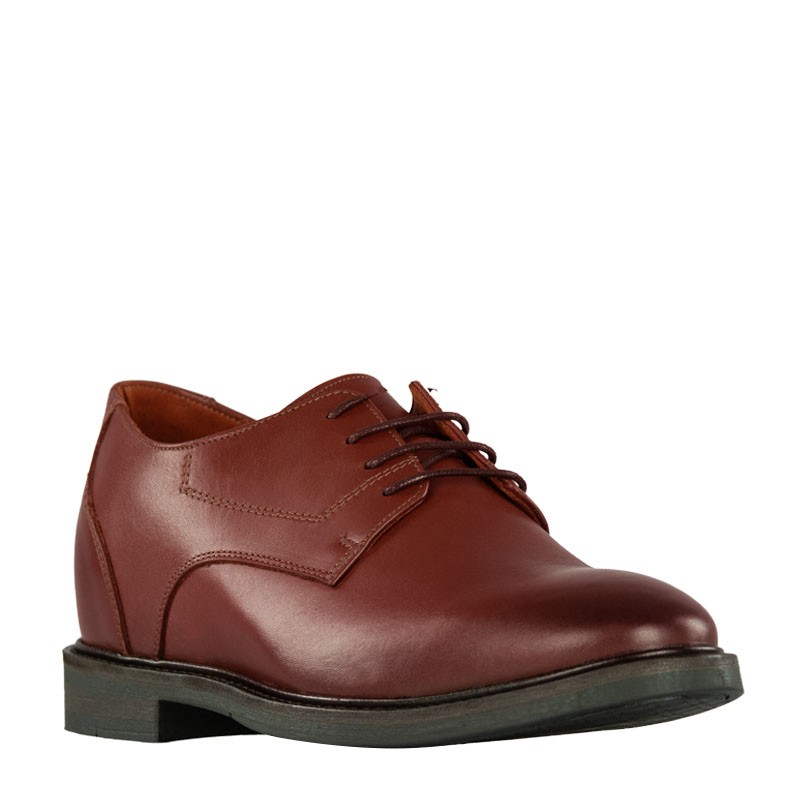 Chaussure Derby compensée Homme | marron +7,5cm | Mario Bertulli