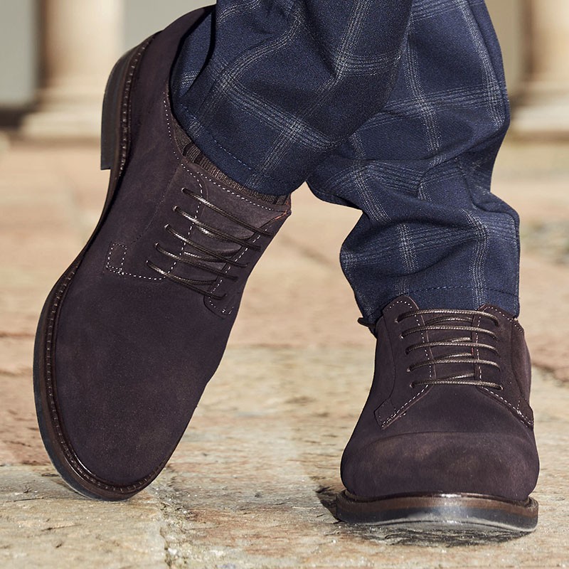 Chaussure Derby compensée Homme | marron +7,5cm | Mario Bertulli