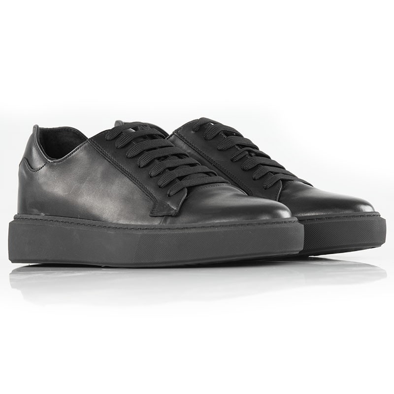 Sneaker talon compensé Homme | noir +6 cm | Mario Bertulli