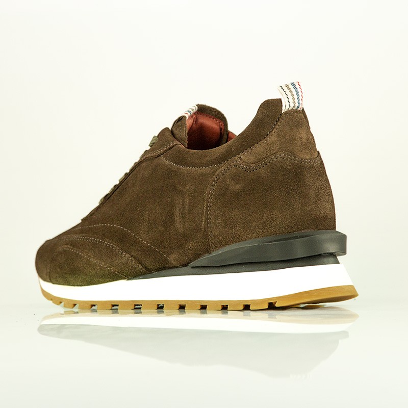 Basket Homme rehaussante  | Torino kaki +7,5cm | Mario Bertulli