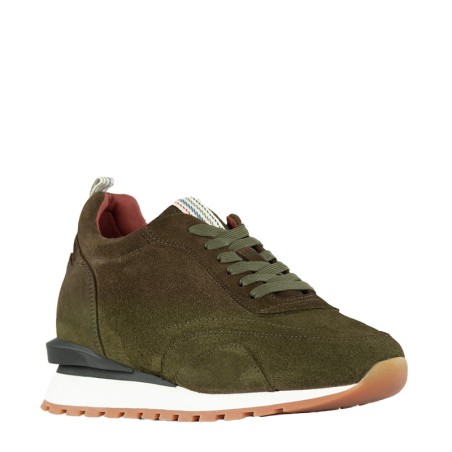 Basket Homme rehaussante  | Torino kaki +7,5cm | Mario Bertulli