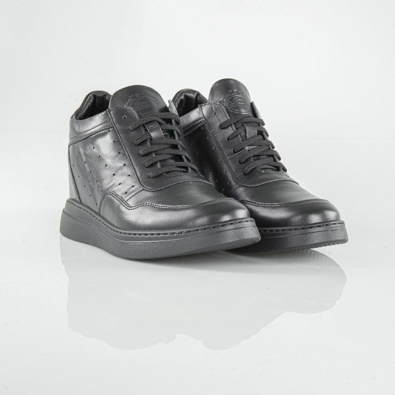 Sneaker talon compensé Homme | Noir +9 cm | Mario Bertulli