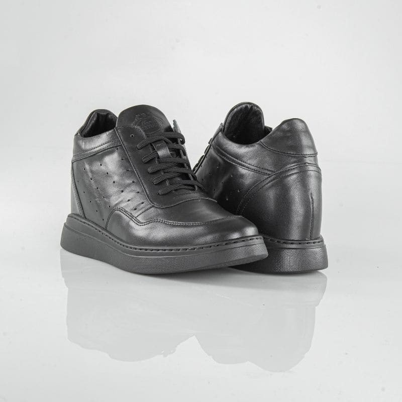 Sneaker talon compensé Homme | Noir +9 cm | Mario Bertulli