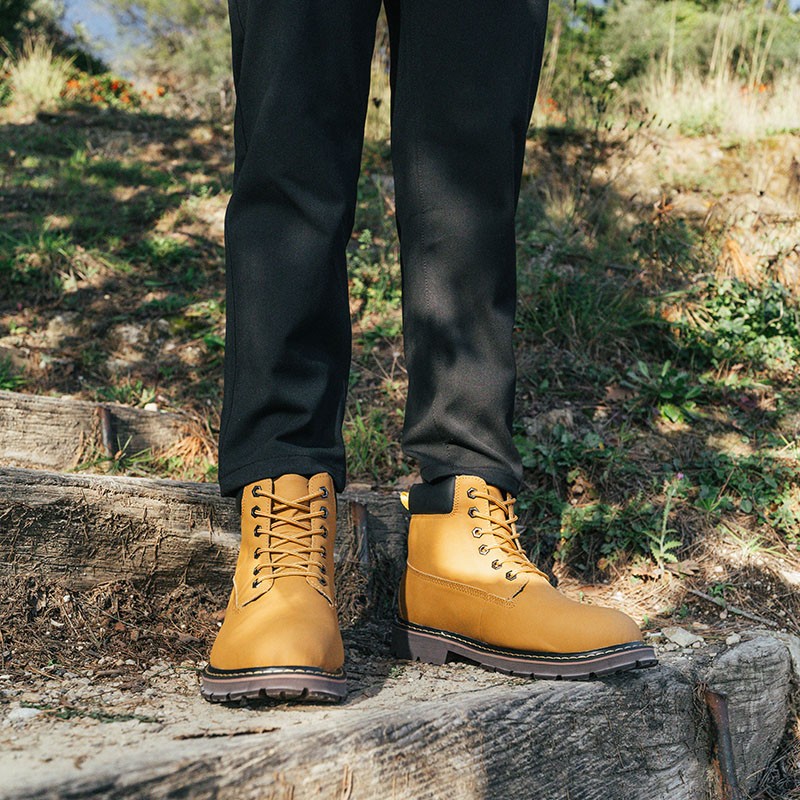 Bottes fourrés compensées  Homme | marron foncé +7.5 CM | Mario Bertulli