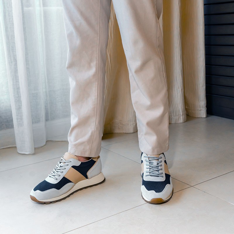 Bellagio Gris Sneakers +7.5 cm