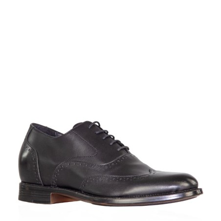 Richelieu rehaussant Pavie Noir +6,5cm