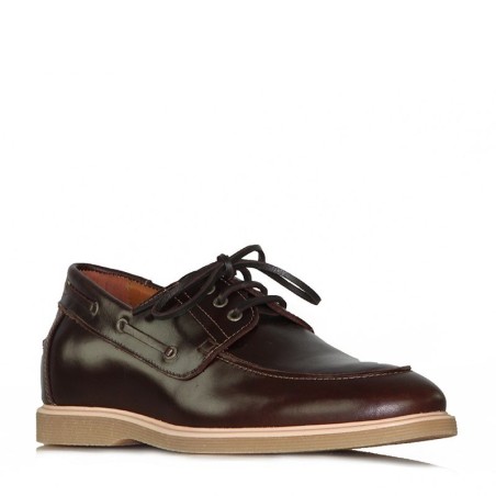 Chaussures bateau rehaussantes Manarola marron +5 cm